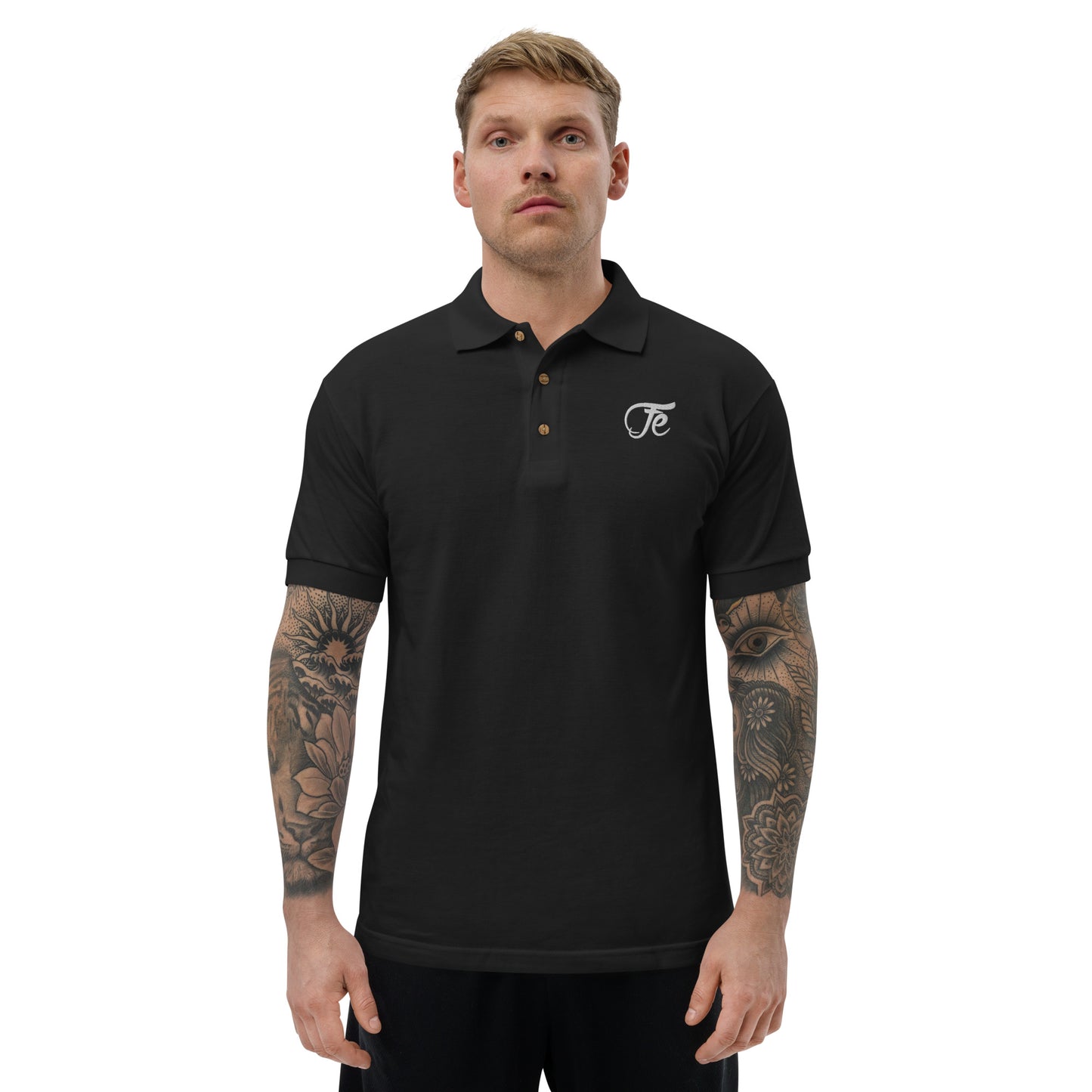 Fe 7th Ave Embroidered Logo Polo