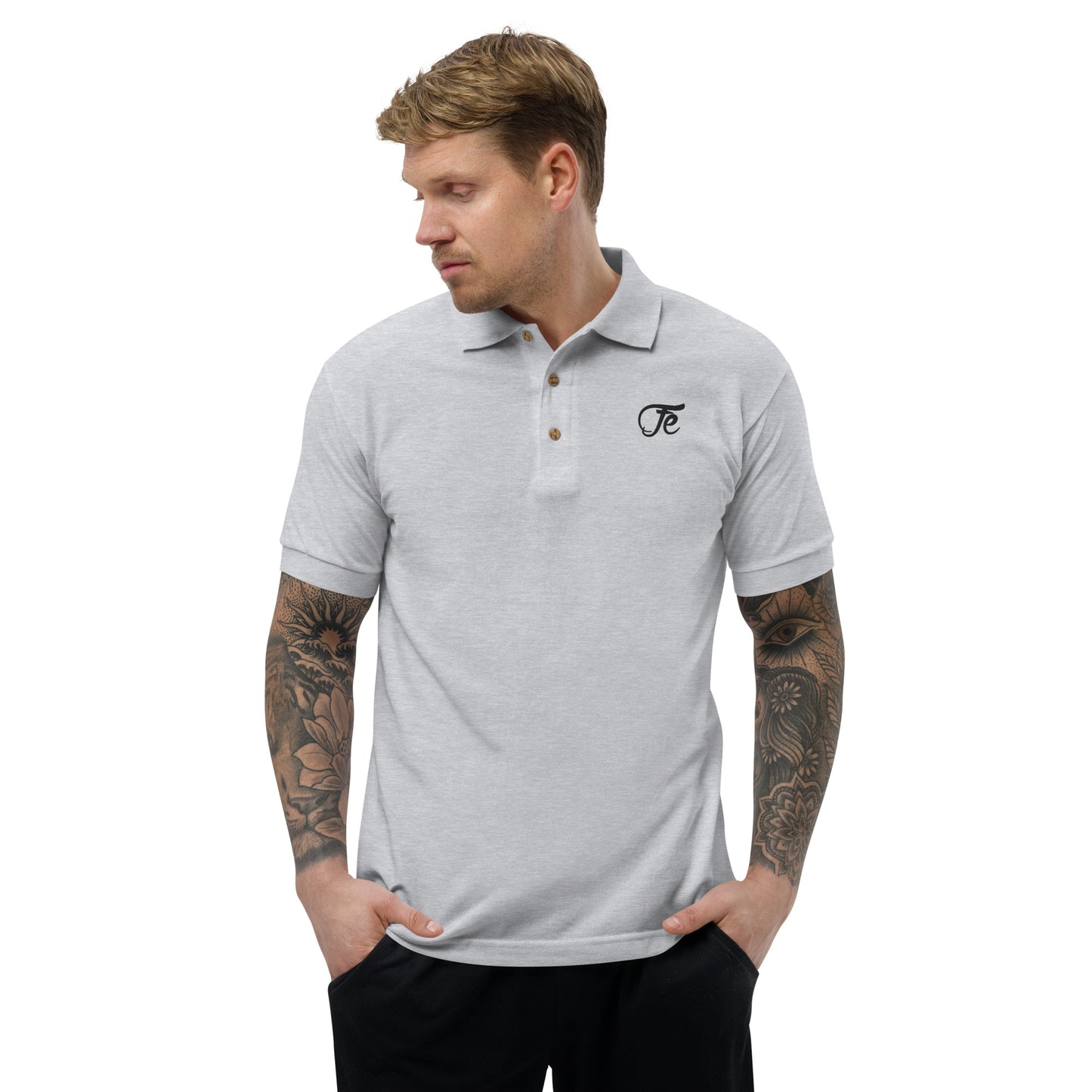 Fe 7th Ave Embroidered Logo Polo