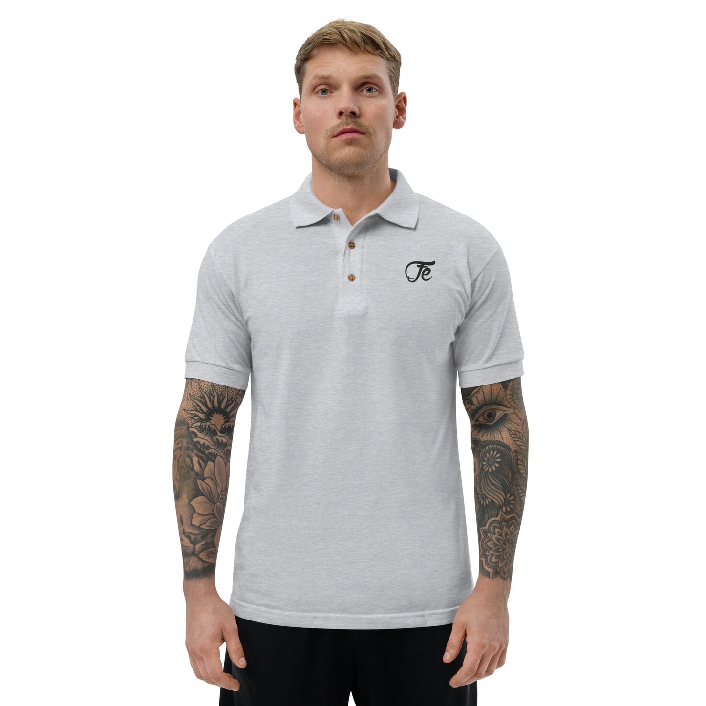 Fe 7th Ave Embroidered Logo Polo