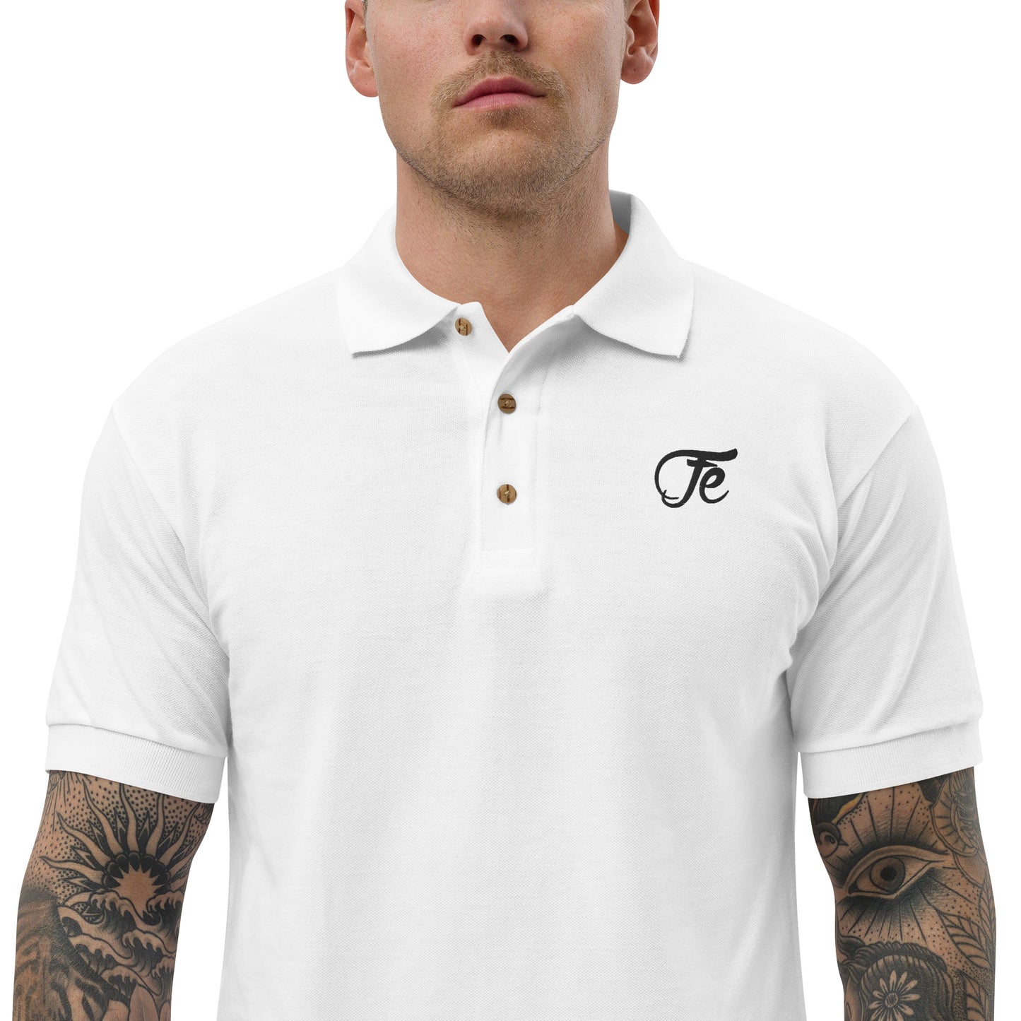 Fe 7th Ave Embroidered Logo Polo