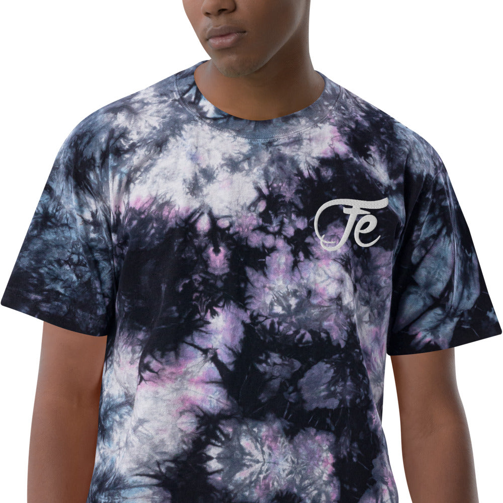 FE 7TH AVE OVERSIZED ( NEBULA ) TIE DYE SHIRT EMBROIDERED LOGO