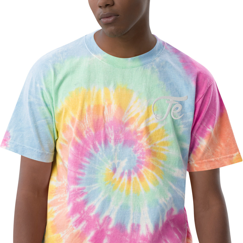 FE 7TH AVE OVERSIZED ( NEBULA ) TIE DYE SHIRT EMBROIDERED LOGO