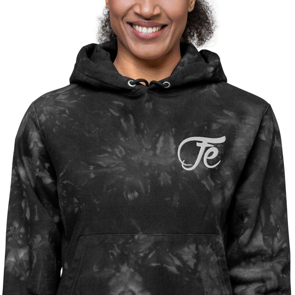 FE 7TH AVE x UNISEX CHAMPION COLLAB TYE DYE DREAMS HOODY / EMBROIDERED LOGO